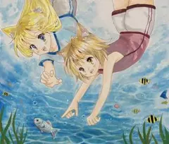 アナログ　イラスト　オリジナル　手描き