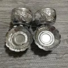 送料込み　彫刻模様入り器 4個セット
