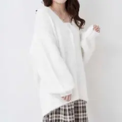 シャギーＶネックカーディガン