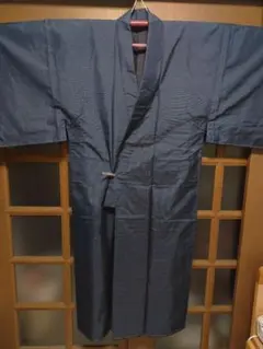 大島紬 青みの紺 証紙あり未使用