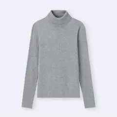【新品未使用】 GU リブタートルネックセーター
