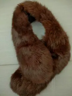 ファーマフラー　ブラウン系