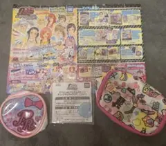 プリティーリズムチェックやんちゃサロペット&ポーチ2個セットおまけパンフレット付