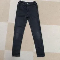 GU ジーユー ストレッチスキニーデニムパンツ ブラック １４０センチ