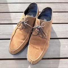 ブラウン スエード レースアップシューズ