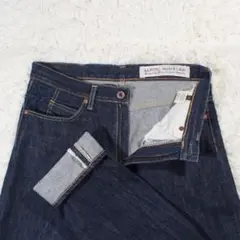 希少 岡山御津工場産《キャピタル》デニムパンツ(W32)濃紺 セルビッチ 白耳のサムネイル