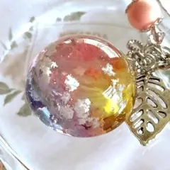 298 夕焼け空の雲レジンキーホルダー