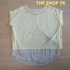 THE SHOP TK　ワールド　半袖トップス　ブラウス　ビーズ　フリーサイズのサムネイル