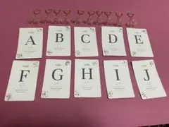 結婚式用テーブルナンバー10枚セット　スタンド付き