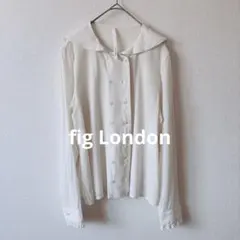 fig London フィグロンドン コットン セーラーカラーWボタンブラウスのサムネイル