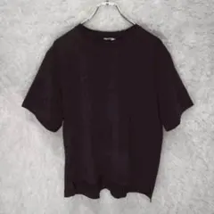 ユニクロ　Tシャツ　カットソー　ブラック　【L】 エアリズム　半袖　速乾