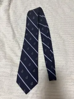 CHAPS ネクタイ 紺色 ヨット柄 シルク100% 日本製のサムネイル