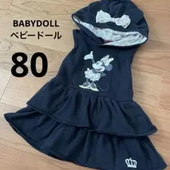 ★ベビードール ミニーマウス ノースリーブワンピース 80 フード付★