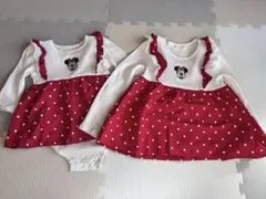 ミッキーマウス 赤いドット柄 ツーウェイドレスオール