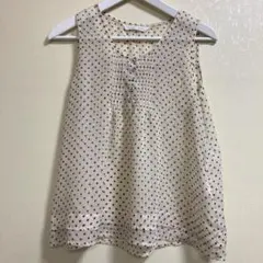 ローリーズファーム ノースリーブ　ドット　水玉　M