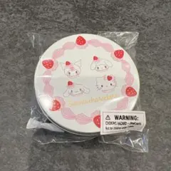 いちごホイップケーキデザインシリーズ　サンリオキャラクターズ　缶＆シールセット