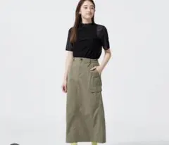 GU カーゴロングスカート　カーキのサムネイル