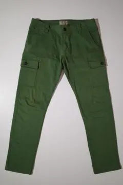 Purple&Yellow カーゴパンツ Lサイズ オリーブグリーン 伸縮性のサムネイル