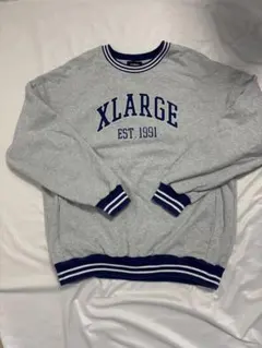 XLARGE グレー クルーネック トレーナー