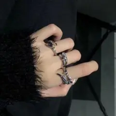 【数量限定】新品　韓国　リング　セット　シルバー　シンプル　高級感