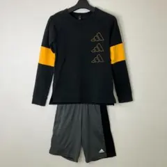 adidas キッズ セットアップ 150 長袖Tシャツ ハーフパンツ スポーツ