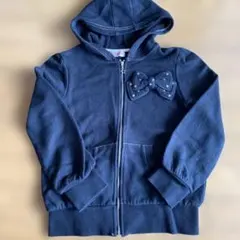 メゾピアノ　リボン付きパーカー　140