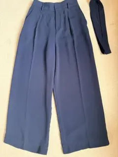 ユニクロネイビー ワイドパンツ Lサイズ