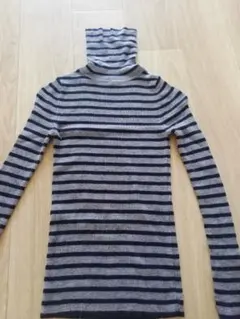 UNIQLO リブタートルネックセーター　　ネイビー