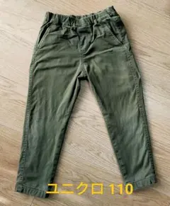 UNIQLO ストレッチウォームイージーパンツ 110cm カーキ 暖パン