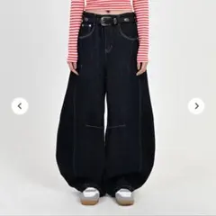 L2156 Mサイズ（navy） リジットバルーンデニム 地底人ONLINE - メルカリ