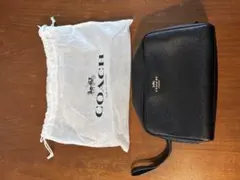 新品 コーチ セカンドバッグ ポーチ ブラック 保存袋付き