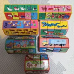 動物・数字・ひらがな・乗り物積み木パズルセット