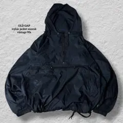 OLDGAPナイロンジャケットアノラック90s古着vintageネイビー激レア