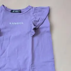 KANGOL KIDS フリル袖 半袖 カットソー パープル　120のサムネイル