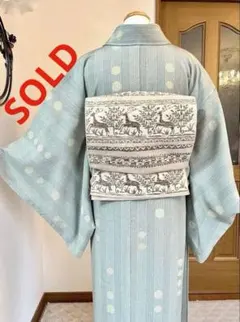 色無地 着物 フルセット 正絹 シンプル おしゃれ パールトーン B1 