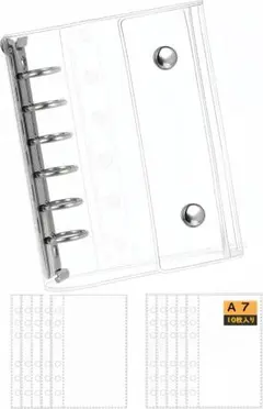 a7 バインダー シール帳 透明 女の子 はがせる 6穴 シール バインダー