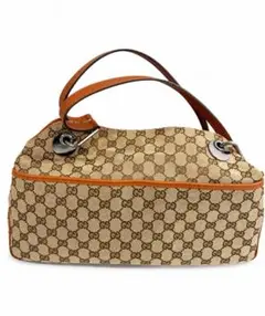 GUCCI GGキャンバス ハンドバッグ ベージュ ブラウンのサムネイル