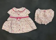 花柄ドレスとショーツセット 80