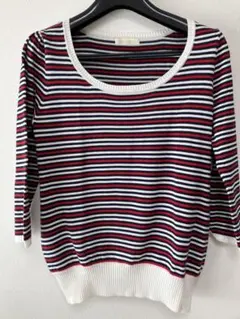 ナチュラルビューティーベーシック 七分袖ニット