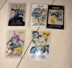 ポケモン 初音ミク ポケミクライブ ららぽーと 特典 クリアカード 全5種