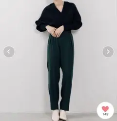 オフィスカジュアル　タックリラックスGパンツ