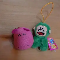 たべっこどうぶつ3個セット　リール付きキーホルダー&ミニマスコット