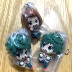 僕のヒーローアカデミア　でふぉフィグ　緑谷出久　ガチャ　麗日お茶子　3個セット