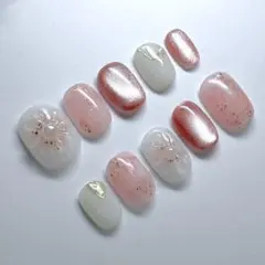 【現品】お花　ぷっくりアート　ニュアンス　ピンク　マグネット　うるマグ