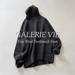 定価30800円 ギャルリーヴィー ファインウールタートルネックニット M