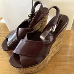 moussy エナメルウェッジソール　厚底サンダルのサムネイル