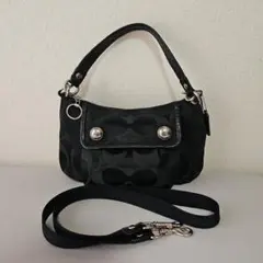 COACHコーチショルダーバッグ ポピー シグネチャー2WAY