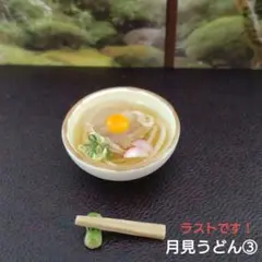 ミニチュアフード 月見うどん③