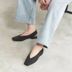 LE TALON 東原妙子 スクエアスリングバック パンプス ルタロン黒23㎝