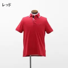 TOMMY HILFIGER レッド ポロシャツ
